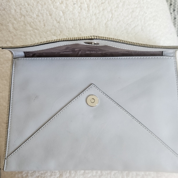 Rebecca Minkoff Grey leather clutch w mini wallet - Picture 10 of 12